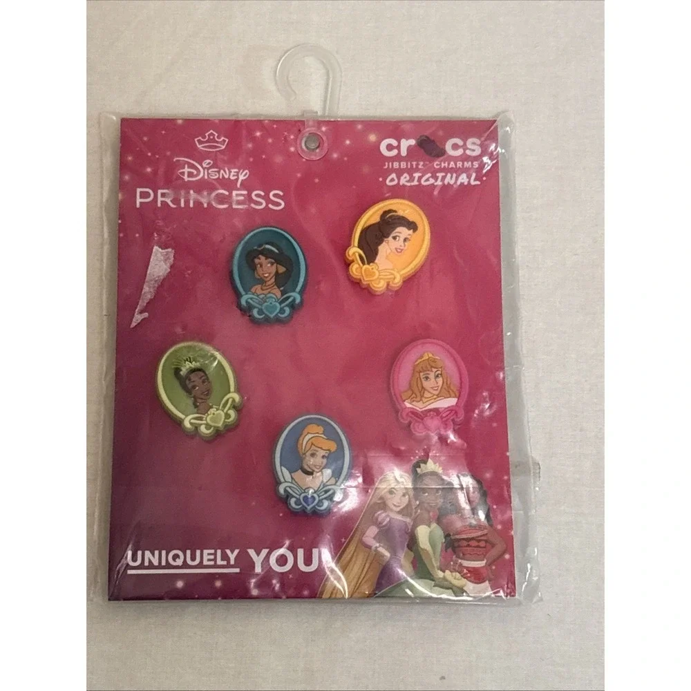 Crocs Jibbitz Disney Princess 5 Pack Shoe Charms Uniquely You Belle Jasmine